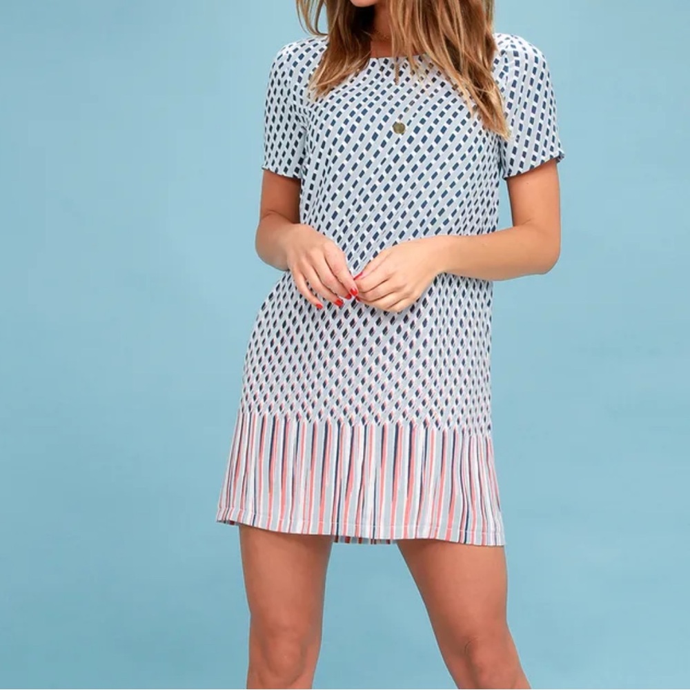 NWT Lulus Santa Monica Printed Shift Dress
